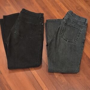 Everlane Women's Black and Gray Straight Jeans